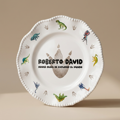 Plato personalizado - Afirmaciones - Explorador