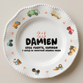 Plato personalizado - Afirmaciones - Camiones favoritos